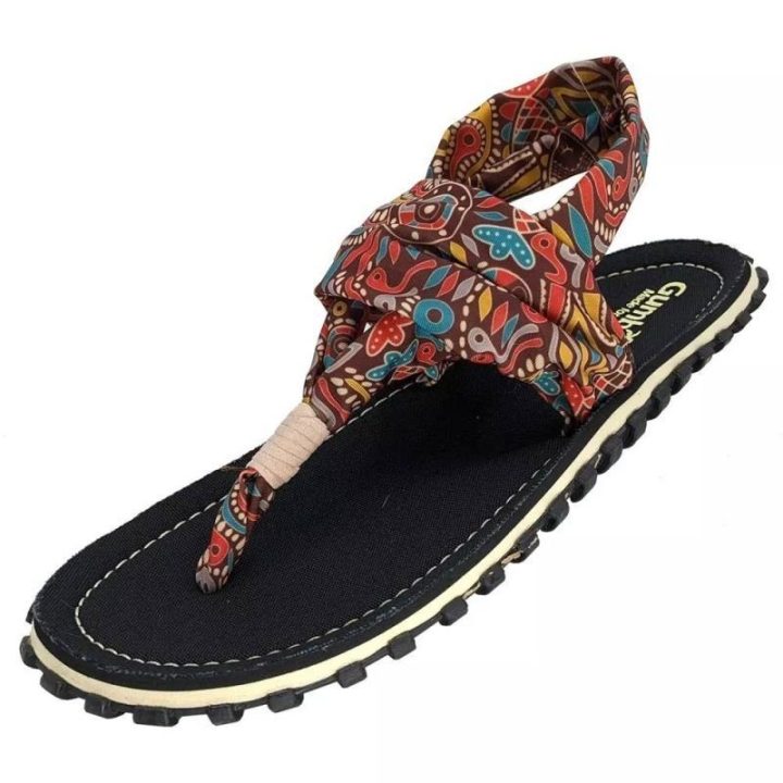 Moteriškos šlepetės per pirštą su susuktu dirželiu Gumbies Slingback