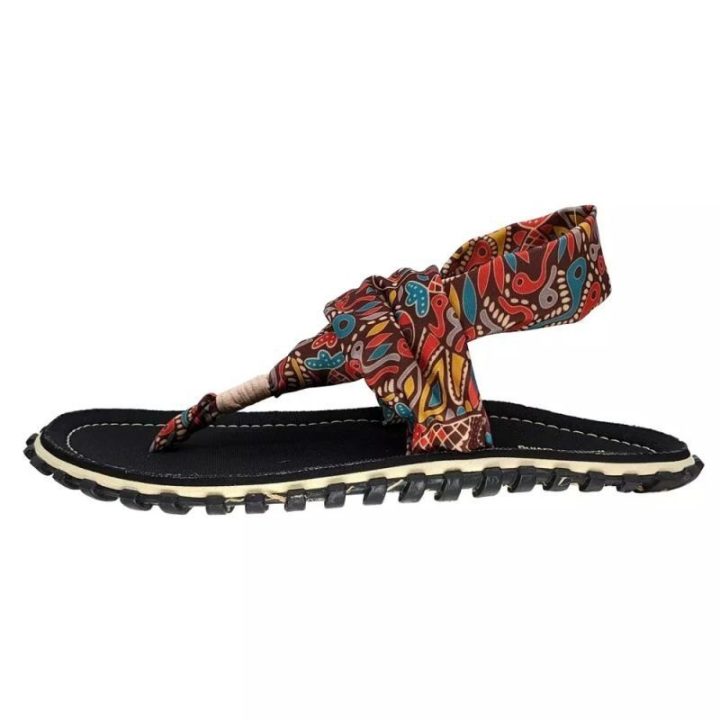 Moteriškos šlepetės per pirštą su susuktu dirželiu Gumbies Slingback