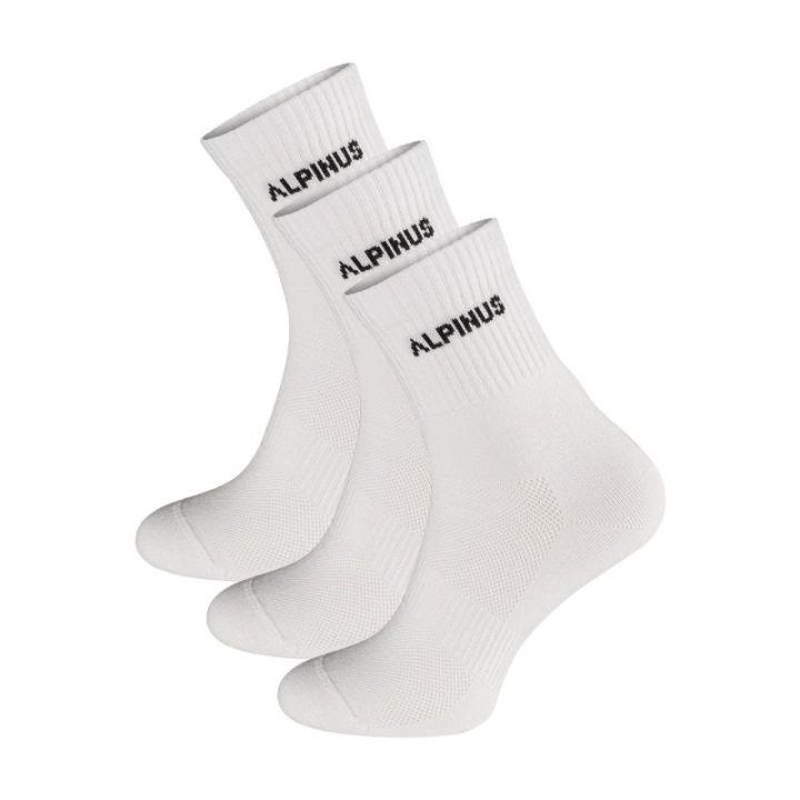 Ilgos medvilninės kojinės Alpinus Alpamayo, 3 poros, baltos