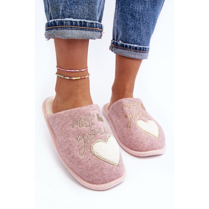 klasikinės šlepetės su vilnoniu pamušalu Pink Mabira
