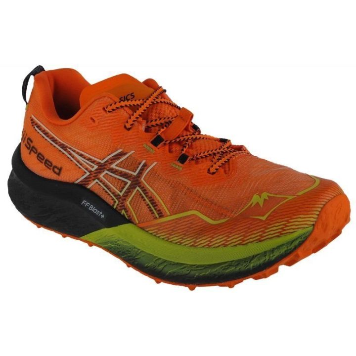 Vyriški bėgimo bekele bateliai Asics Fujispeed 2, oranžiniai