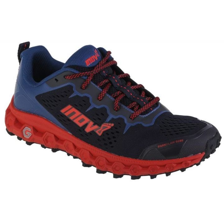Vyriški bėgimo bateliai Inov-8 Parkclaw G 280, tamsiai mėlyni ir raudoni