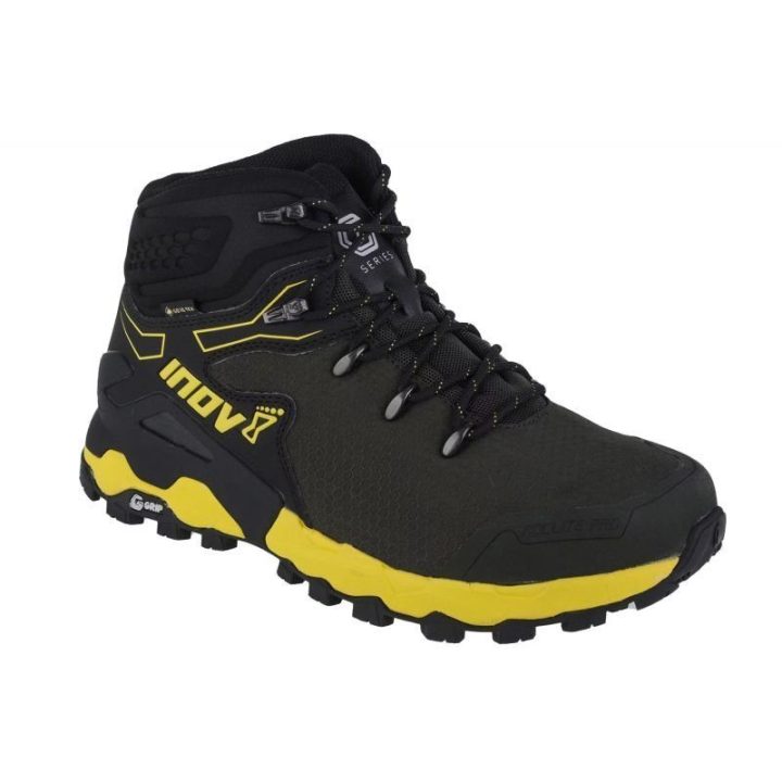 Vyriški aukšti batai INOV-8 Roclite Pro G 400 GTX V2, juodi ir žali