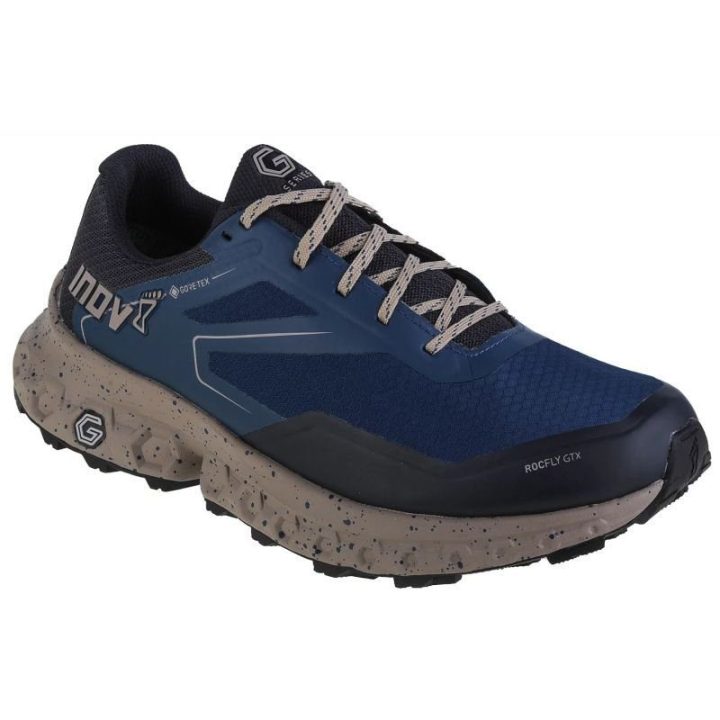 Vyriški bėgimo bekele bateliai Inov-8 RocFly G 350 GTX, mėlyni