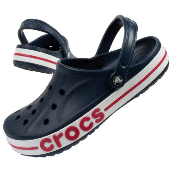 Uniseks klumpės su galiniu dirželiu Crocs Bayaband, tamsiai mėlynos