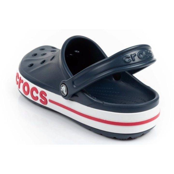 Uniseks klumpės su galiniu dirželiu Crocs Bayaband, tamsiai mėlynos
