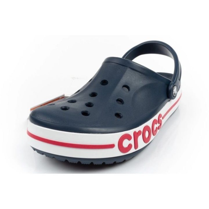 Uniseks klumpės su galiniu dirželiu Crocs Bayaband, tamsiai mėlynos