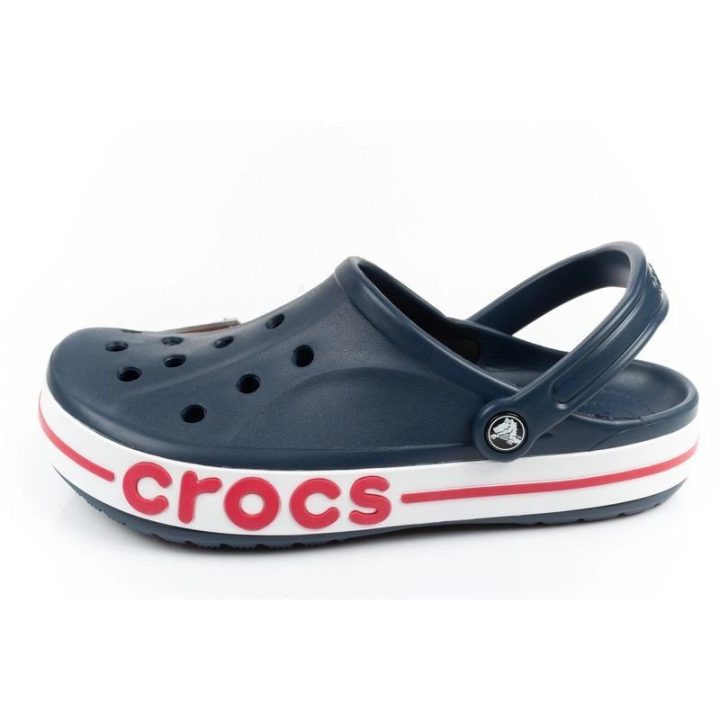 Uniseks klumpės su galiniu dirželiu Crocs Bayaband, tamsiai mėlynos