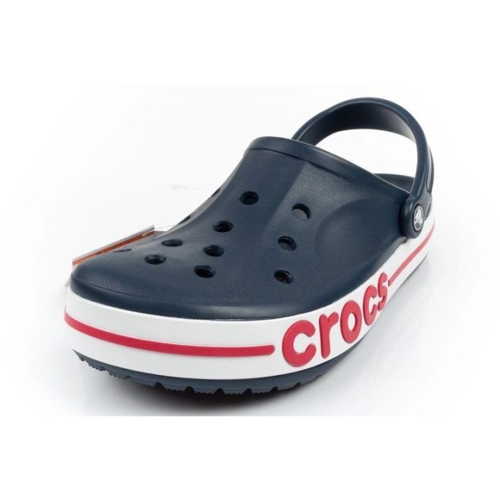 Uniseks klumpės su galiniu dirželiu Crocs Bayaband, tamsiai mėlynos