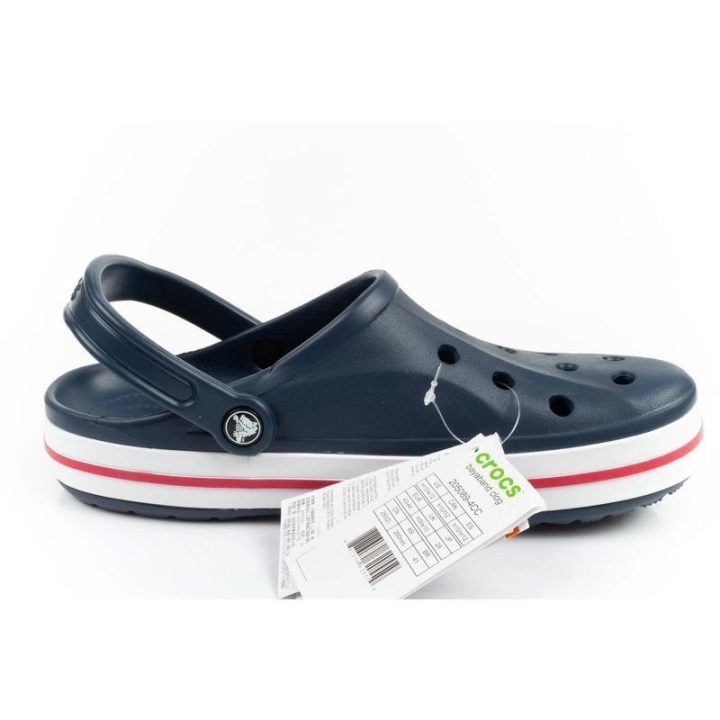 Uniseks klumpės su galiniu dirželiu Crocs Bayaband, tamsiai mėlynos
