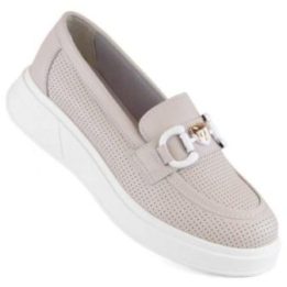 Moteriški mokasinai su 4 cm platforma S.Barski, smėlio