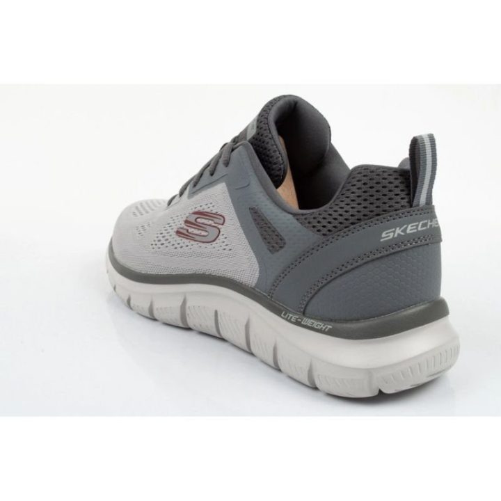 Vyriški sportbačiai su amortizuojančiu padu Skechers Track, pilki