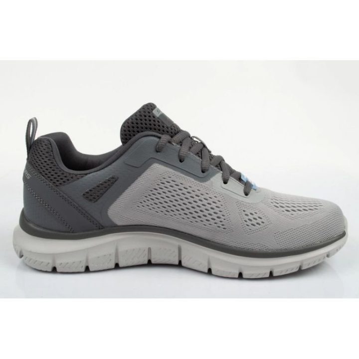 Vyriški sportbačiai su amortizuojančiu padu Skechers Track, pilki