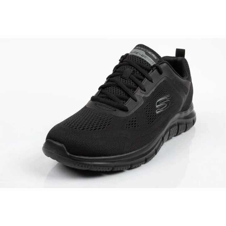 Vyriški sportbačiai su amortizuojančiu padu Skechers Track, juodi