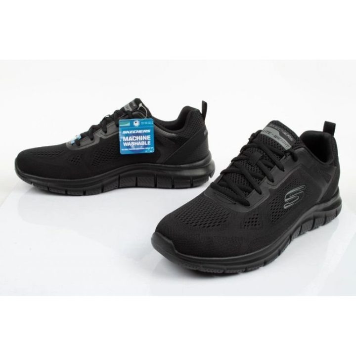 Vyriški sportbačiai su amortizuojančiu padu Skechers Track, juodi
