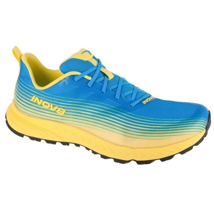 Vyriški bėgimo bateliai Inov-8 Trailfly Speed, mėlyni ir geltoni