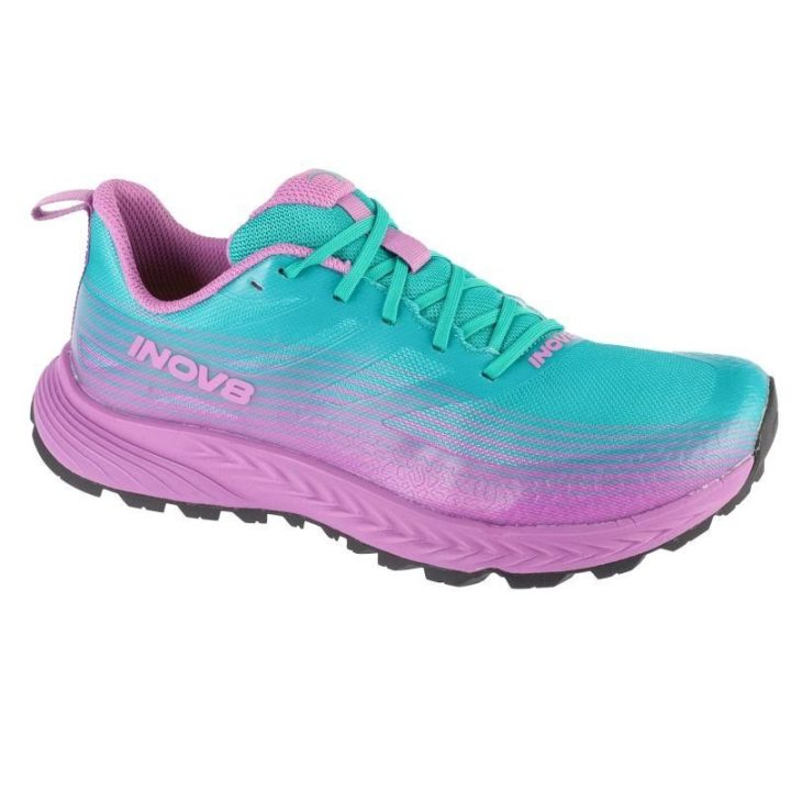 Moteriški bėgimo bekele bateliai INOV-8 Trailfly Speed, violetiniai-mėlyni