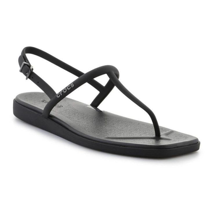 Moteriškos šlepetės per pirštą Crocs Miami, juodos