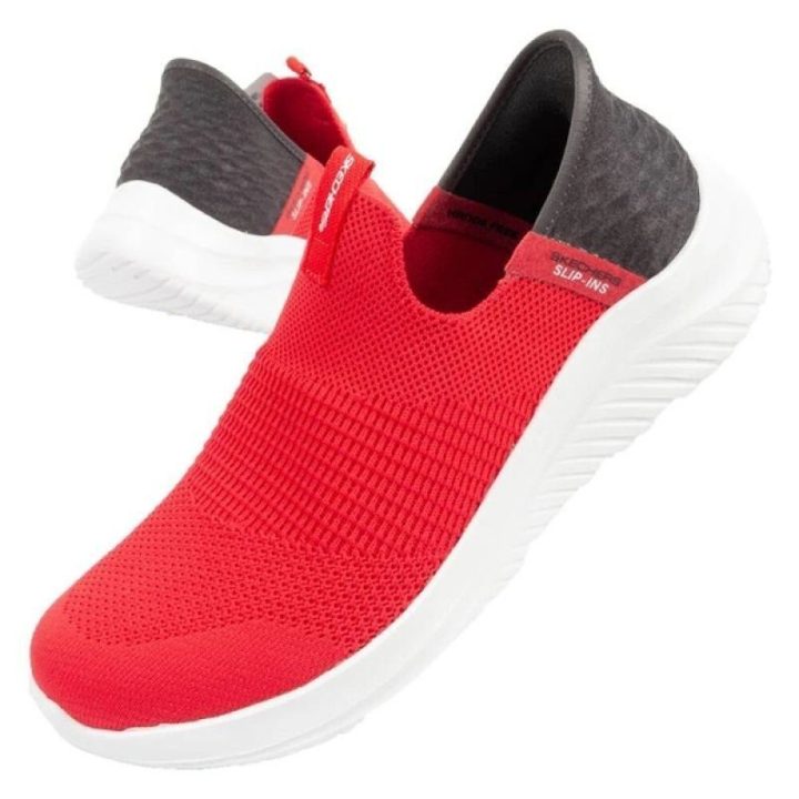 Vyriški įspiriami sportbačiai Skechers, raudoni ir balti