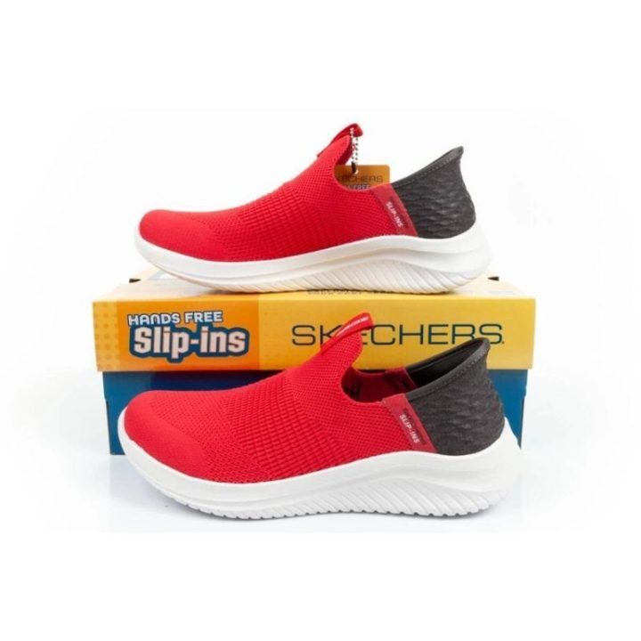 Vyriški įspiriami sportbačiai Skechers, raudoni ir balti