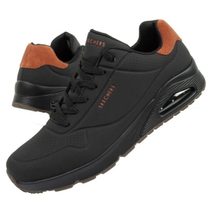 Vyriški suvarstomi sportbačiai Skechers Uno 183004/BBK, juodi