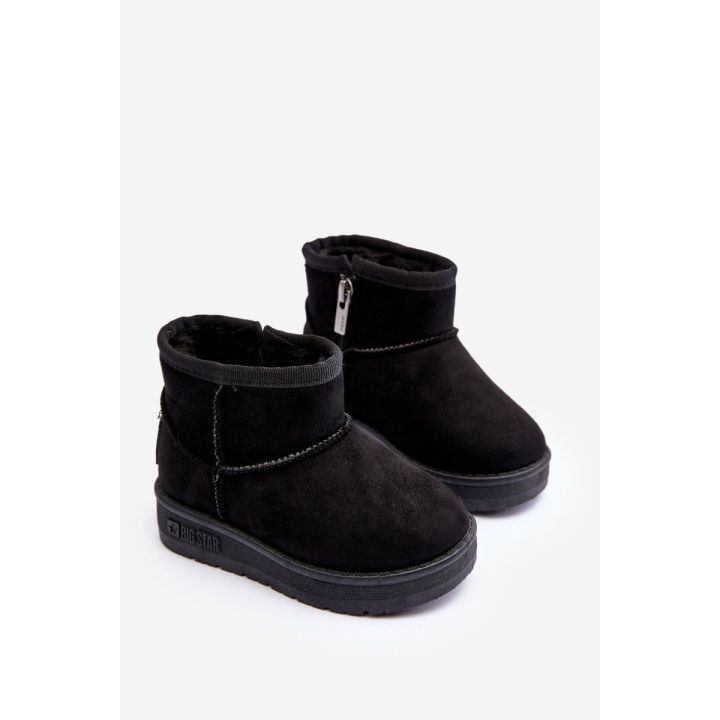 Vaikiški sniego batai su kailiu ir užtrauktuku Black Big Star MM374100
