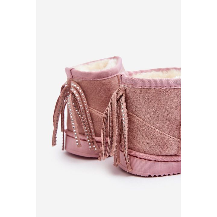 Vaikiški vilnoniai sniego batai su kutais Pink Mikyla
