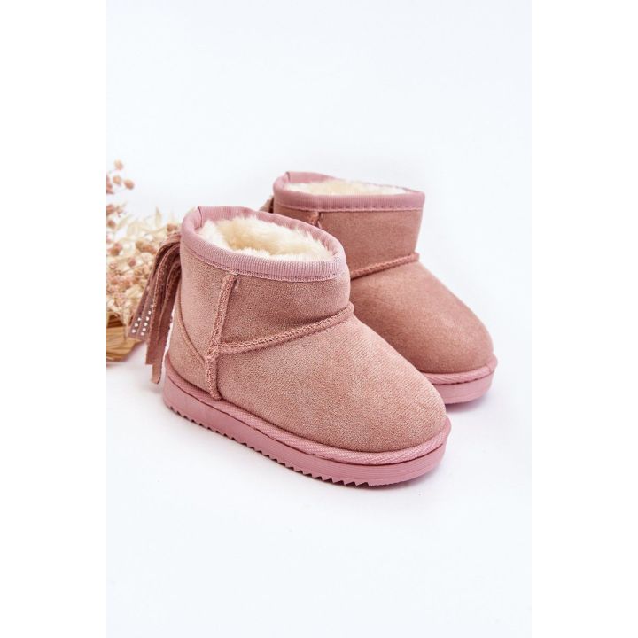 Vaikiški vilnoniai sniego batai su kutais Pink Mikyla