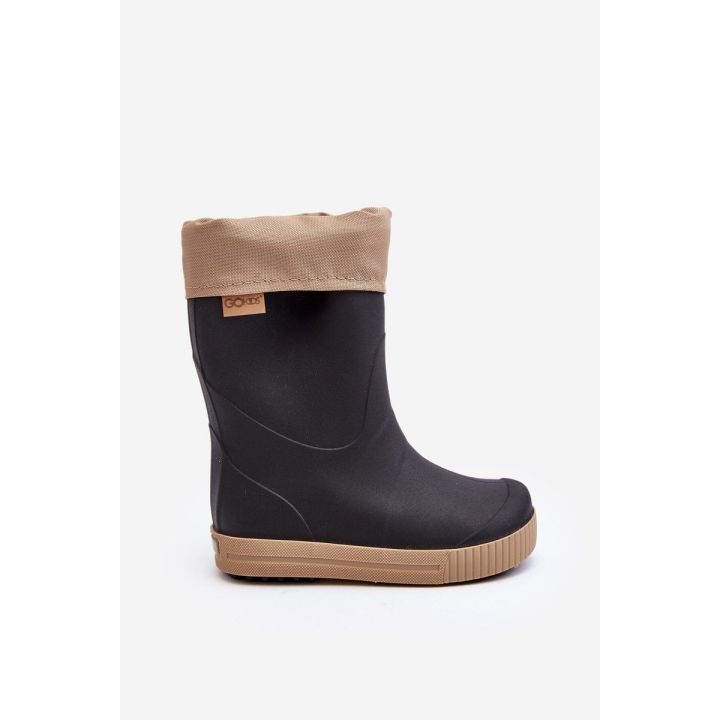 Vaikiški batai su vidiniu pamušalu Snow Wave Gokids 981 Black-Smėlio spalvos