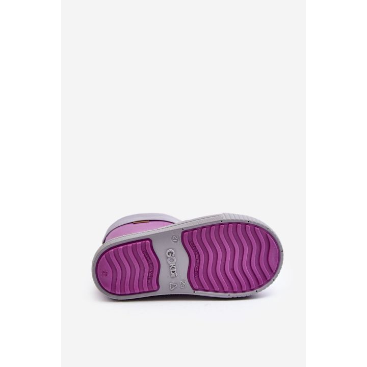 Vaikiški guminiai batai su pamušalu Sniego banga Gokids 981 Purple