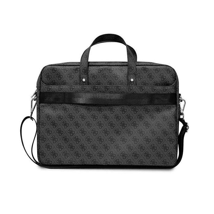 Guess rankinė GUCB15P4TK 16 juoda / juoda Saffiano 4G Trikampis logotipas