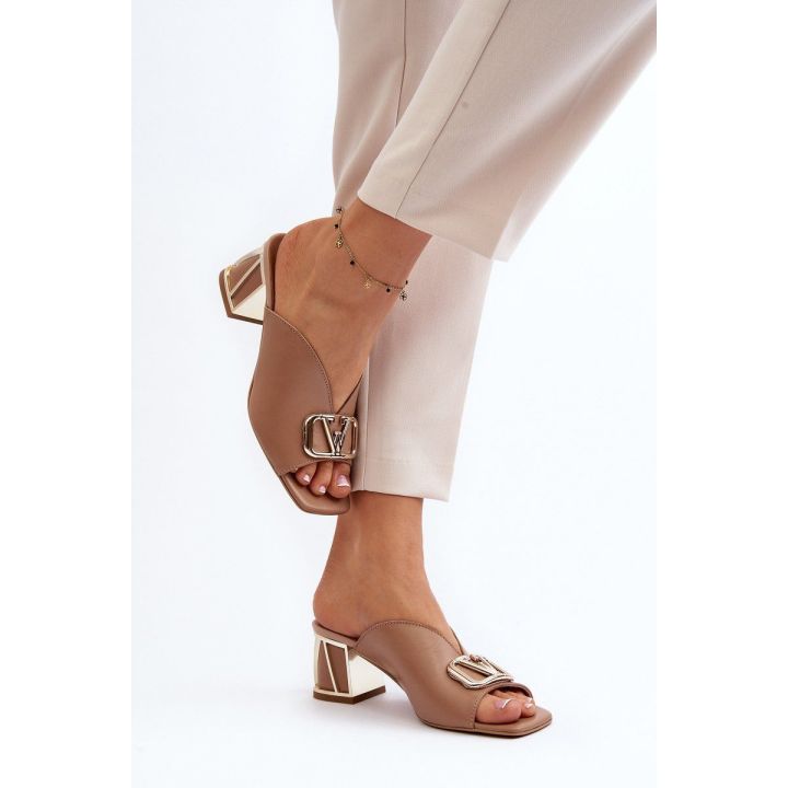 Elegantiški moteriški sandalai Laura Messi 2771 Smėlio spalvos