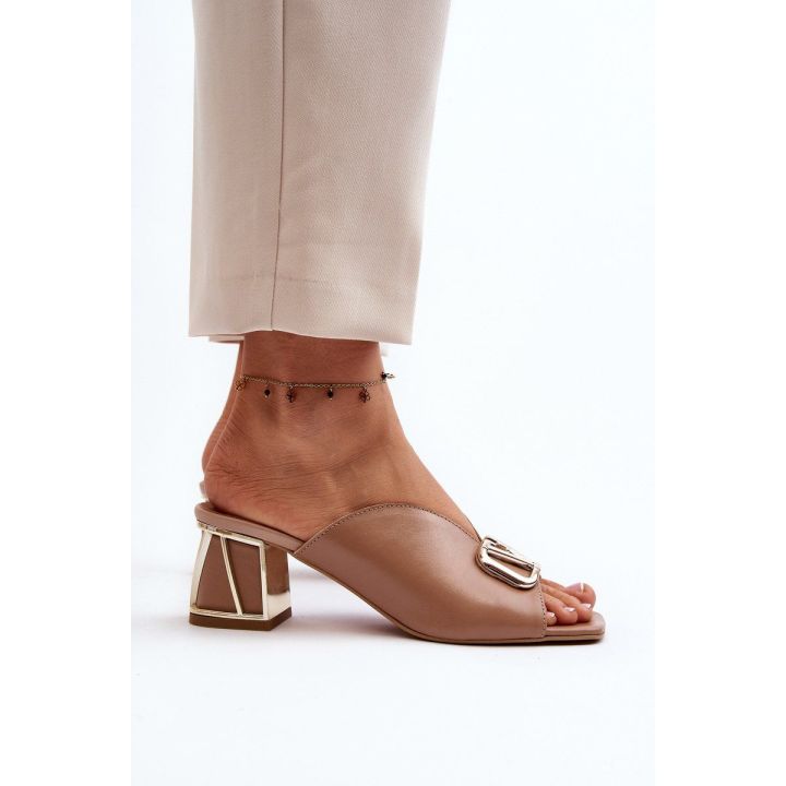 Elegantiški moteriški sandalai Laura Messi 2771 Smėlio spalvos