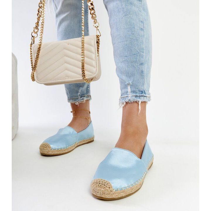 Caithlin mėlynos blizgios platforminės espadrilės