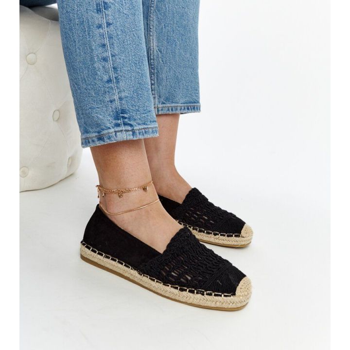 Juodos ažūrinės espadrilės Gordana