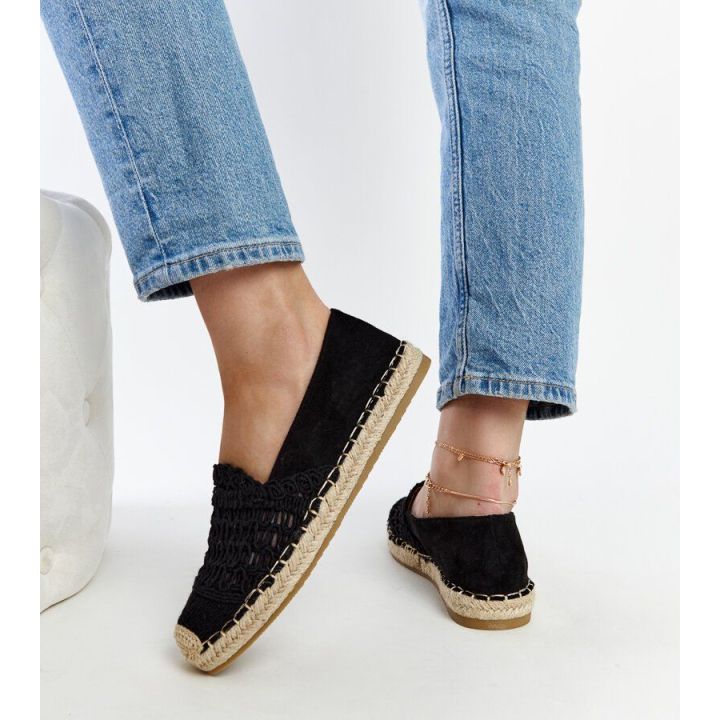 Juodos ažūrinės espadrilės Gordana