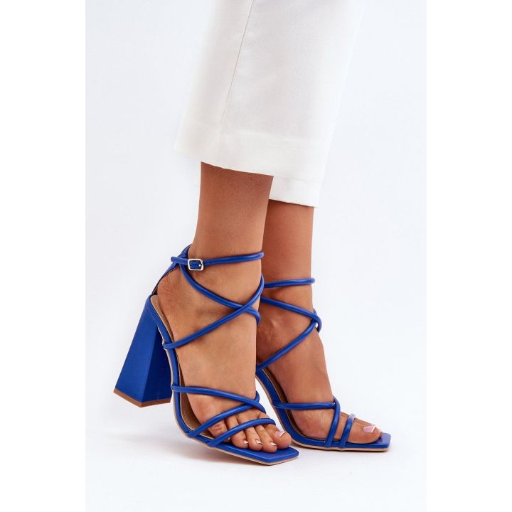 Madingi aukštakulniai sandalai Blue Josette