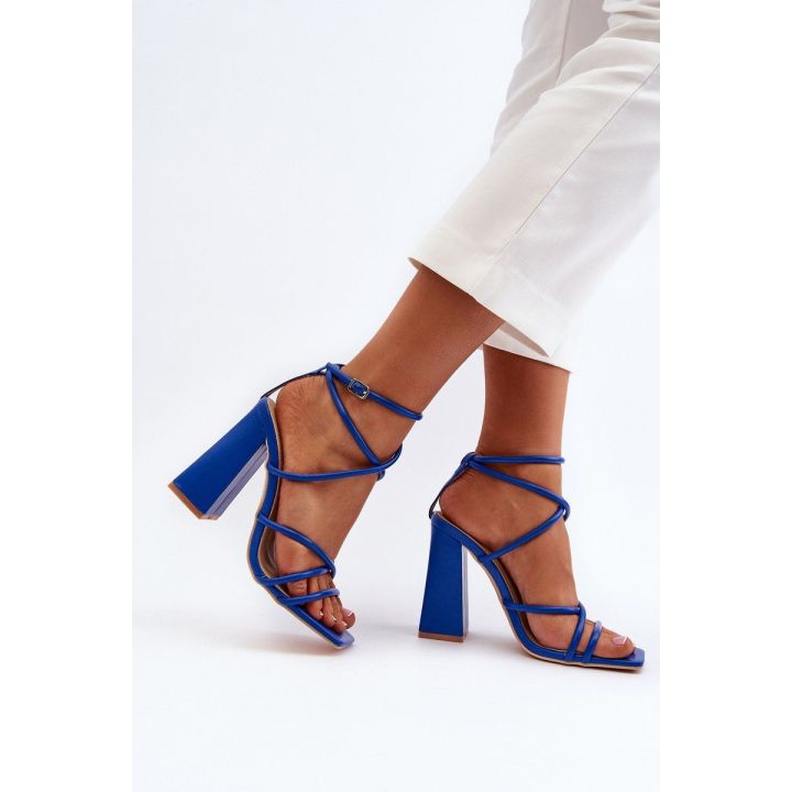 Madingi aukštakulniai sandalai Blue Josette