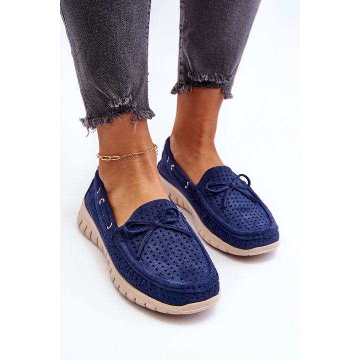 Moteriški mokasinai su lanku Navy Blue Reece
