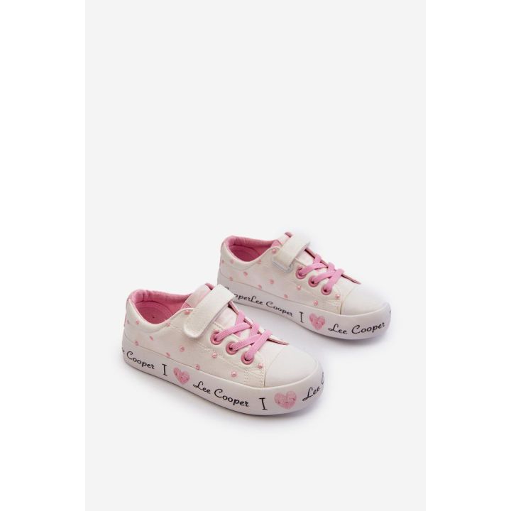 Lee Cooper LCW 2159 Baltos spalvos mergaičių sportbačiai