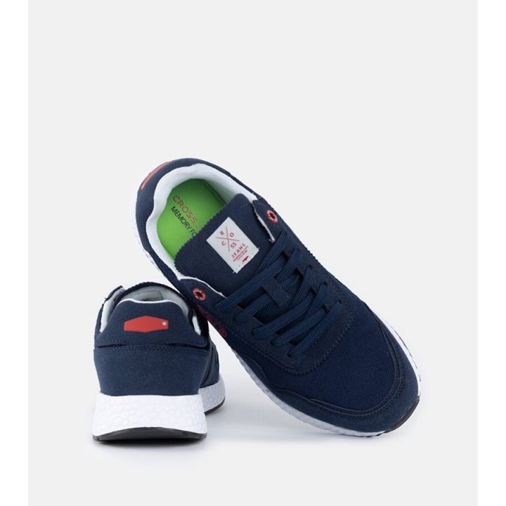 Jūrinės mėlynos spalvos vyriški CROSS JEANS sportiniai bateliai