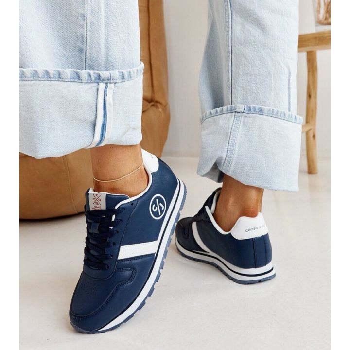Jūrinės mėlynos spalvos moteriški kedai CROSS JEANS