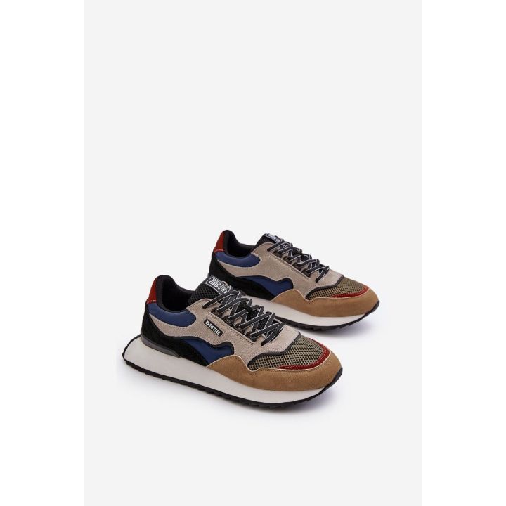 Vyriški sportbačiai Big Star NN174320 Memory Foam System Smėlio spalvos-Blue
