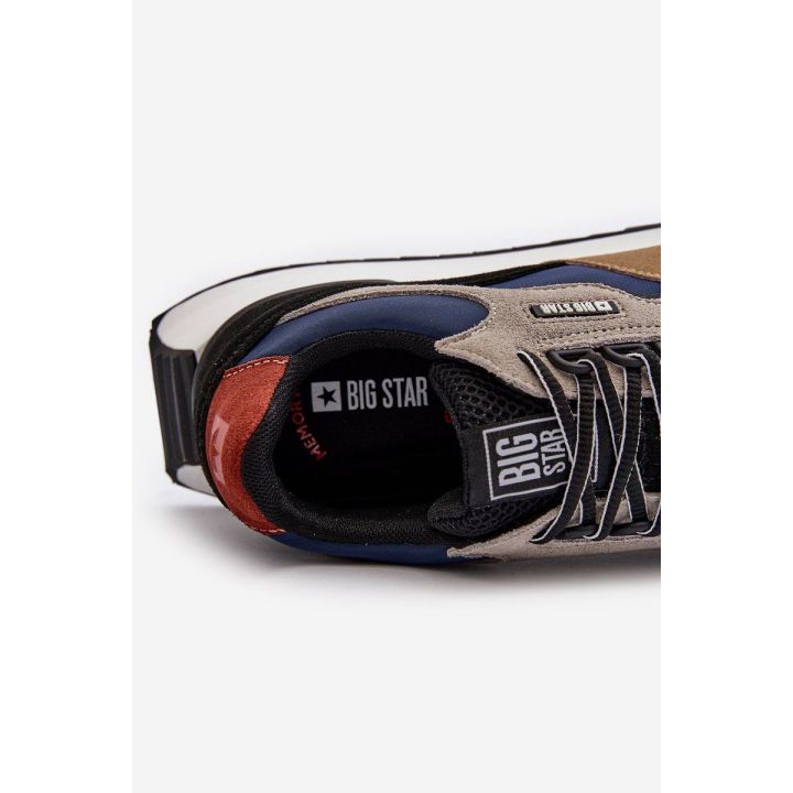 Vyriški sportbačiai Big Star NN174320 Memory Foam System Smėlio spalvos-Blue