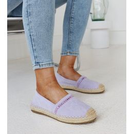 Abia violetinės espadrilės su cirkonais