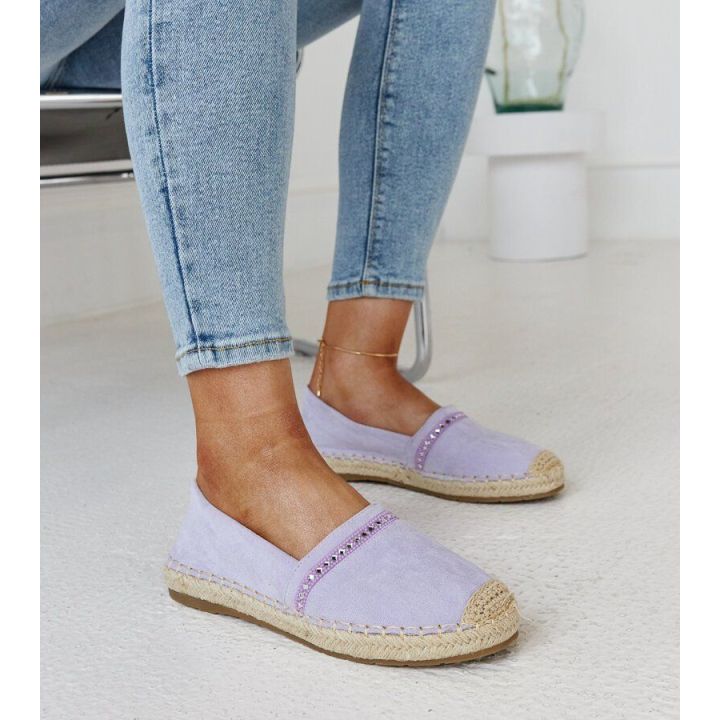 Abia violetinės espadrilės su cirkonais
