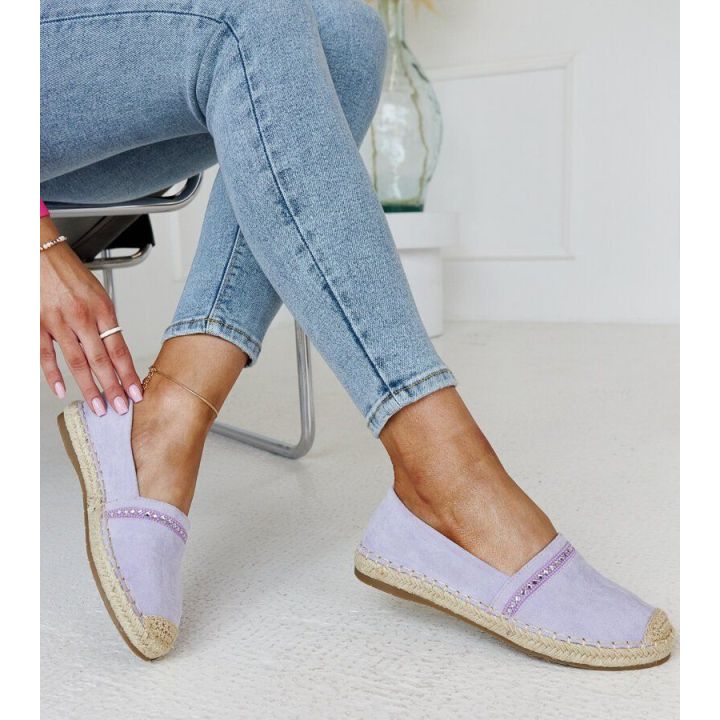 Abia violetinės espadrilės su cirkonais
