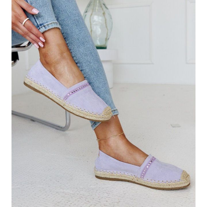 Abia violetinės espadrilės su cirkonais