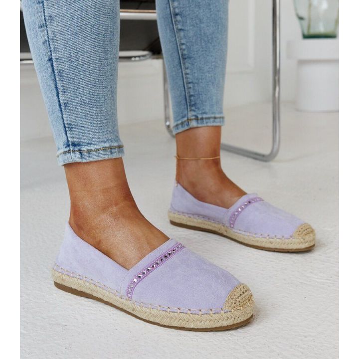 Abia violetinės espadrilės su cirkonais