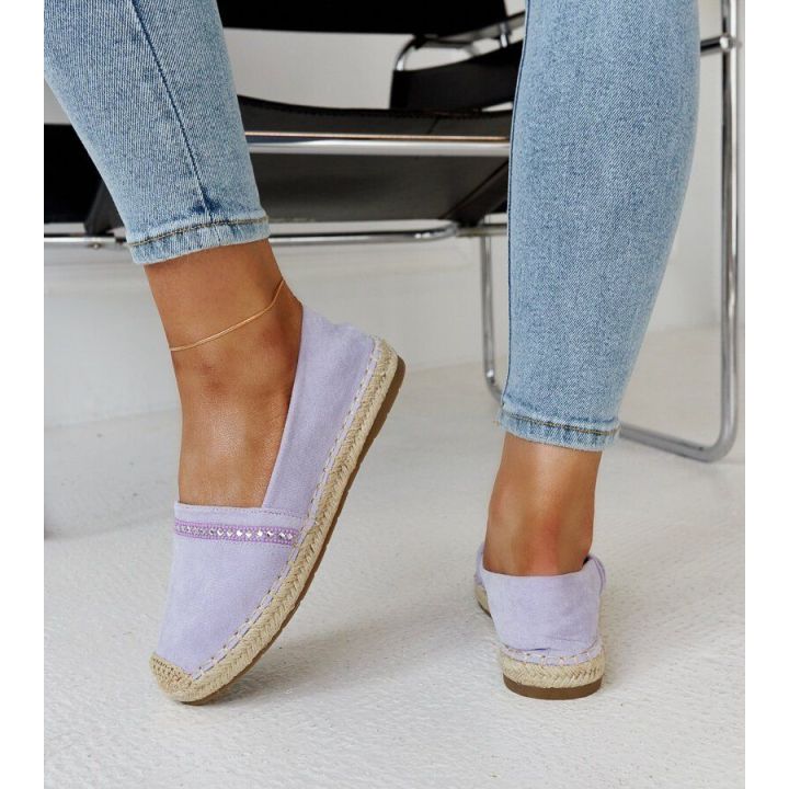 Abia violetinės espadrilės su cirkonais